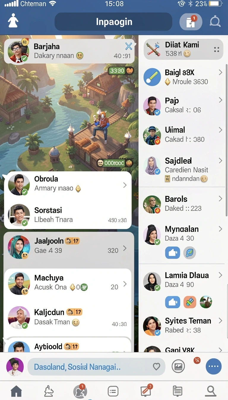 Tampilan utama aplikasi mekar99 App APK Terbaru yang intuitif dan efisien.